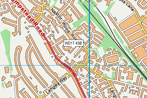 WD17 4SB map - OS VectorMap District (Ordnance Survey) WD17 4SB map - OS VectorMap District (Ordnance Survey)