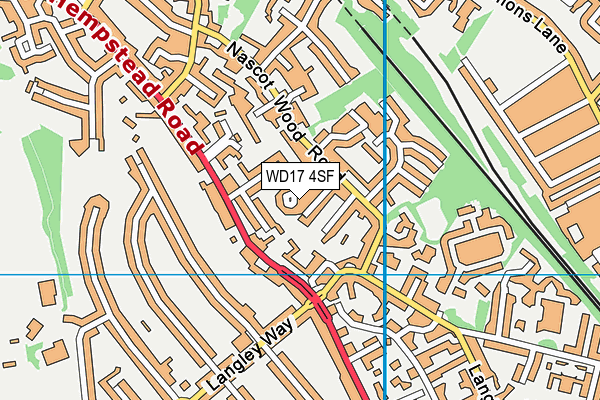 WD17 4SF map - OS VectorMap District (Ordnance Survey) WD17 4SF map - OS VectorMap District (Ordnance Survey)