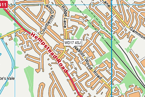 WD17 4SJ map - OS VectorMap District (Ordnance Survey) WD17 4SJ map - OS VectorMap District (Ordnance Survey)