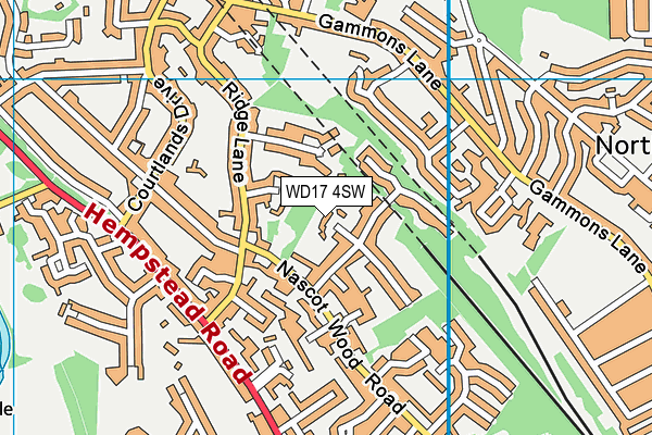 WD17 4SW map - OS VectorMap District (Ordnance Survey) WD17 4SW map - OS VectorMap District (Ordnance Survey)