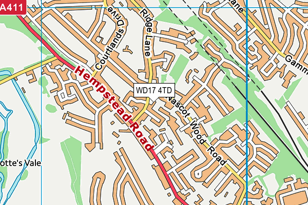 WD17 4TD map - OS VectorMap District (Ordnance Survey) WD17 4TD map - OS VectorMap District (Ordnance Survey)