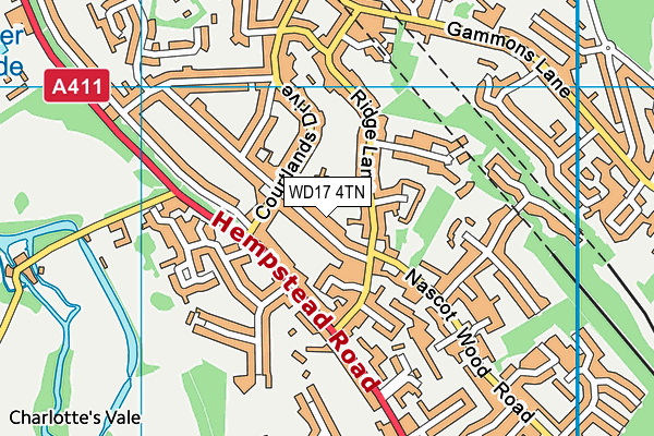 WD17 4TN map - OS VectorMap District (Ordnance Survey) WD17 4TN map - OS VectorMap District (Ordnance Survey)