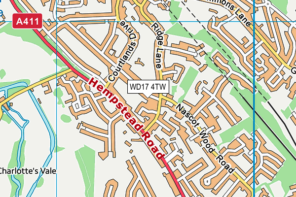 WD17 4TW map - OS VectorMap District (Ordnance Survey) WD17 4TW map - OS VectorMap District (Ordnance Survey)