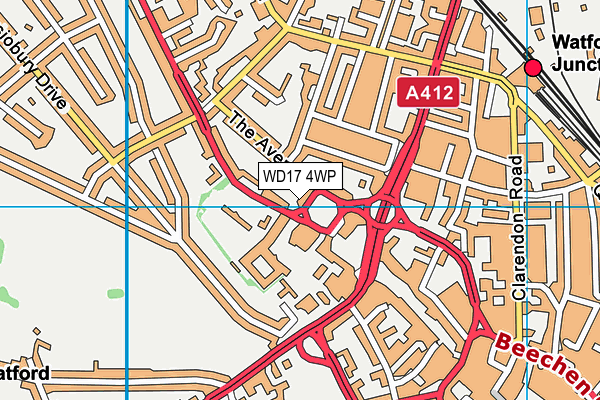 WD17 4WP map - OS VectorMap District (Ordnance Survey) WD17 4WP map - OS VectorMap District (Ordnance Survey)