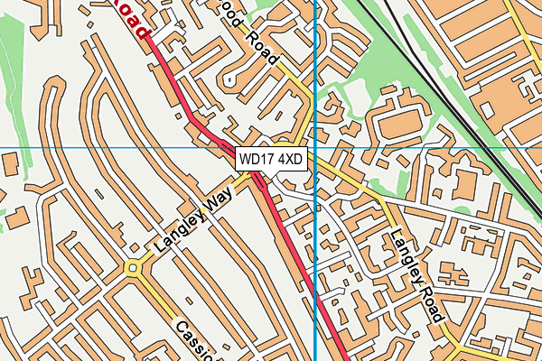 WD17 4XD map - OS VectorMap District (Ordnance Survey) WD17 4XD map - OS VectorMap District (Ordnance Survey)