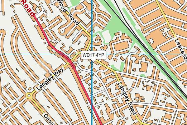 WD17 4YP map - OS VectorMap District (Ordnance Survey) WD17 4YP map - OS VectorMap District (Ordnance Survey)