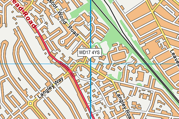 WD17 4YS map - OS VectorMap District (Ordnance Survey) WD17 4YS map - OS VectorMap District (Ordnance Survey)
