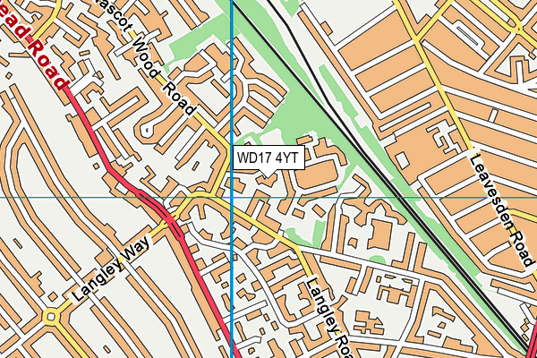 WD17 4YT map - OS VectorMap District (Ordnance Survey) WD17 4YT map - OS VectorMap District (Ordnance Survey)