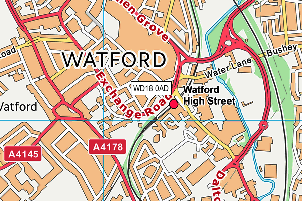 WD18 0AD map - OS VectorMap District (Ordnance Survey) WD18 0AD map - OS VectorMap District (Ordnance Survey)