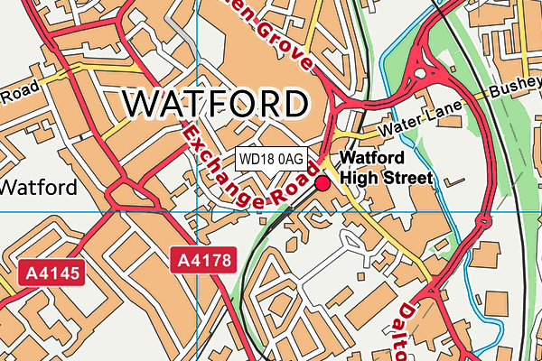 WD18 0AG map - OS VectorMap District (Ordnance Survey) WD18 0AG map - OS VectorMap District (Ordnance Survey)