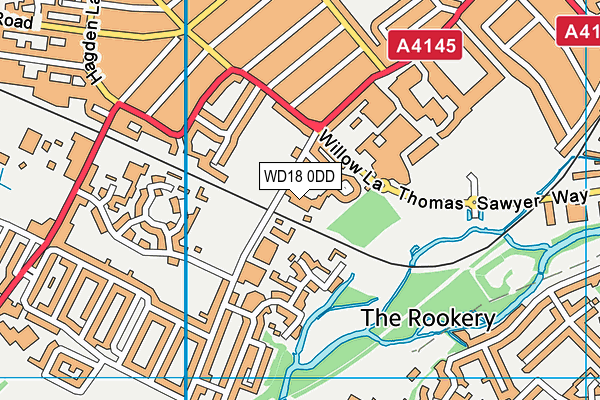 WD18 0DD map - OS VectorMap District (Ordnance Survey) WD18 0DD map - OS VectorMap District (Ordnance Survey)