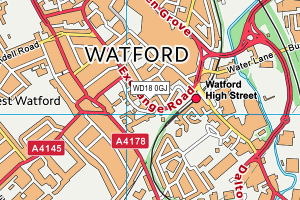 WD18 0GJ map - OS VectorMap District (Ordnance Survey) WD18 0GJ map - OS VectorMap District (Ordnance Survey)