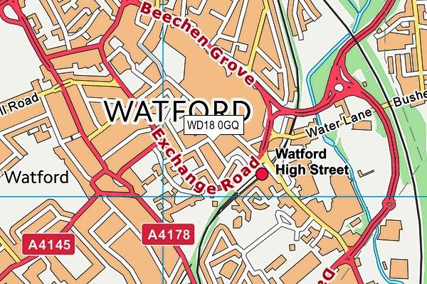 WD18 0GQ map - OS VectorMap District (Ordnance Survey) WD18 0GQ map - OS VectorMap District (Ordnance Survey)