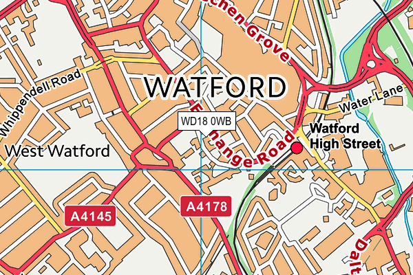 WD18 0WB map - OS VectorMap District (Ordnance Survey) WD18 0WB map - OS VectorMap District (Ordnance Survey)