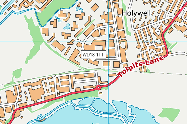 WD18 1TT map - OS VectorMap District (Ordnance Survey) WD18 1TT map - OS VectorMap District (Ordnance Survey)