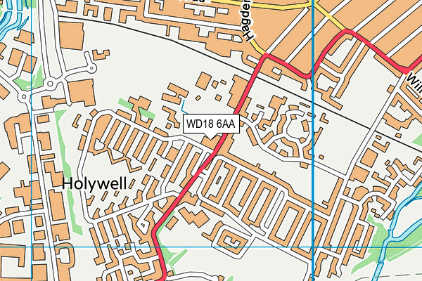 WD18 6AA map - OS VectorMap District (Ordnance Survey) WD18 6AA map - OS VectorMap District (Ordnance Survey)