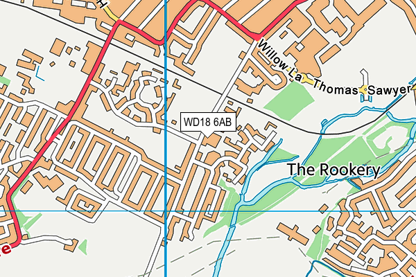 WD18 6AB map - OS VectorMap District (Ordnance Survey) WD18 6AB map - OS VectorMap District (Ordnance Survey)