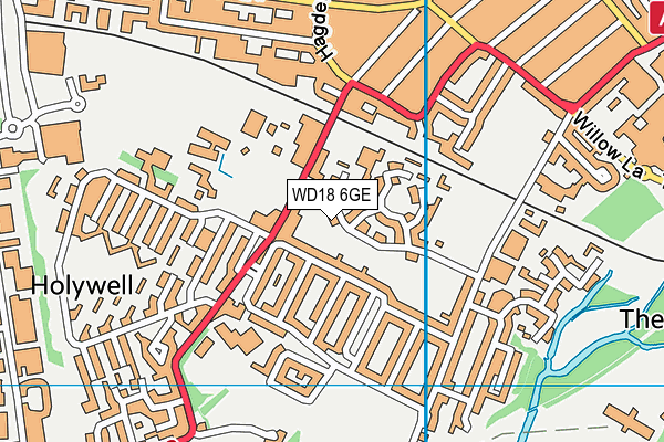 WD18 6GE map - OS VectorMap District (Ordnance Survey) WD18 6GE map - OS VectorMap District (Ordnance Survey)