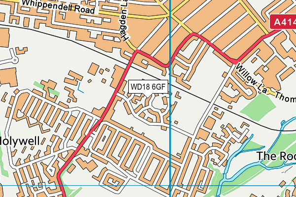 WD18 6GF map - OS VectorMap District (Ordnance Survey) WD18 6GF map - OS VectorMap District (Ordnance Survey)