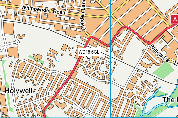 WD18 6GL map - OS VectorMap District (Ordnance Survey) WD18 6GL map - OS VectorMap District (Ordnance Survey)