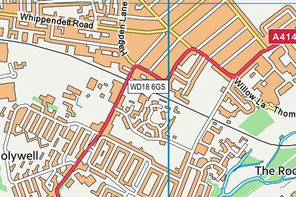 WD18 6GS map - OS VectorMap District (Ordnance Survey) WD18 6GS map - OS VectorMap District (Ordnance Survey)