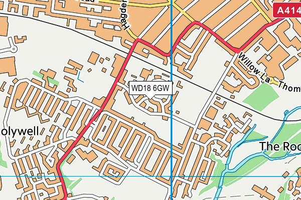 WD18 6GW map - OS VectorMap District (Ordnance Survey) WD18 6GW map - OS VectorMap District (Ordnance Survey)