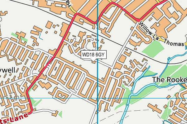 WD18 6GY map - OS VectorMap District (Ordnance Survey) WD18 6GY map - OS VectorMap District (Ordnance Survey)