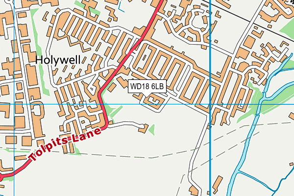 WD18 6LB map - OS VectorMap District (Ordnance Survey) WD18 6LB map - OS VectorMap District (Ordnance Survey)