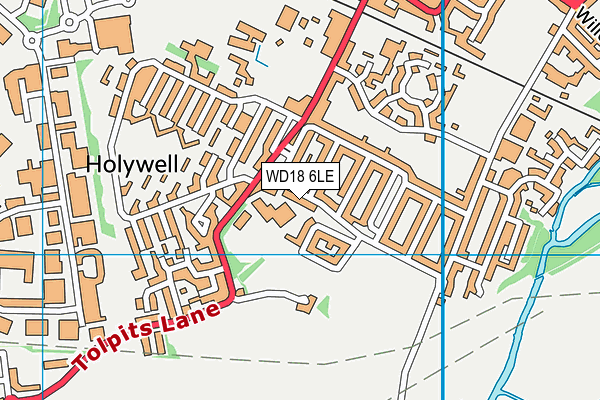 WD18 6LE map - OS VectorMap District (Ordnance Survey) WD18 6LE map - OS VectorMap District (Ordnance Survey)