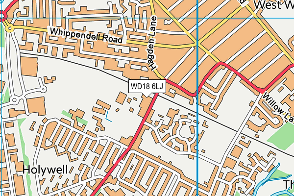 WD18 6LJ map - OS VectorMap District (Ordnance Survey) WD18 6LJ map - OS VectorMap District (Ordnance Survey)
