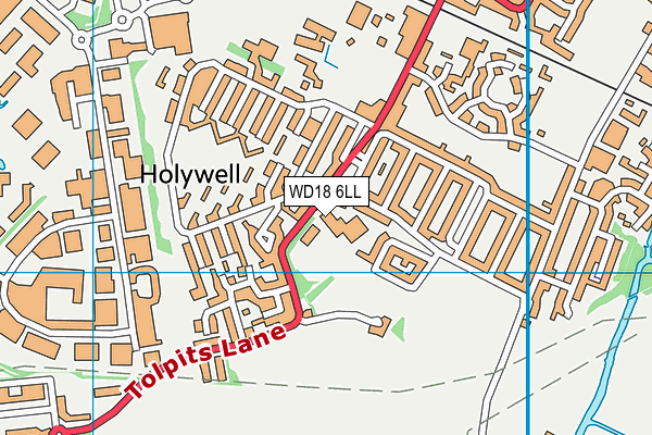 WD18 6LL map - OS VectorMap District (Ordnance Survey)