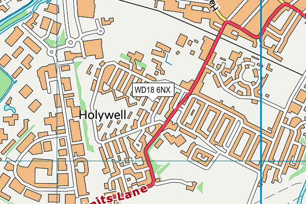WD18 6NX map - OS VectorMap District (Ordnance Survey) WD18 6NX map - OS VectorMap District (Ordnance Survey)