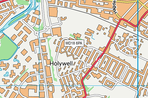 WD18 6PA map - OS VectorMap District (Ordnance Survey) WD18 6PA map - OS VectorMap District (Ordnance Survey)
