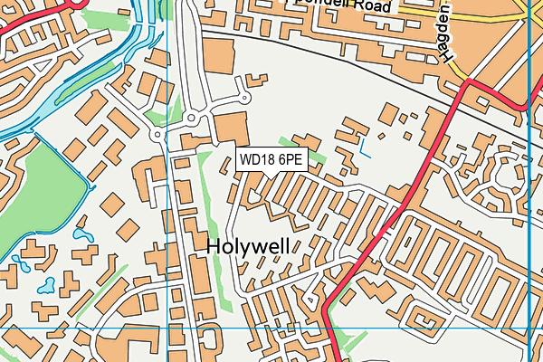 WD18 6PE map - OS VectorMap District (Ordnance Survey) WD18 6PE map - OS VectorMap District (Ordnance Survey)