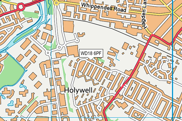 WD18 6PF map - OS VectorMap District (Ordnance Survey) WD18 6PF map - OS VectorMap District (Ordnance Survey)