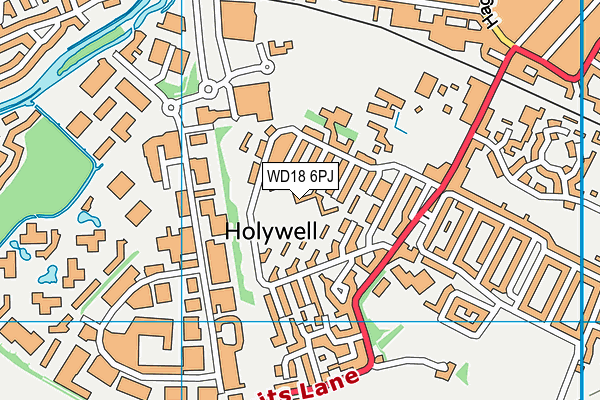 WD18 6PJ map - OS VectorMap District (Ordnance Survey) WD18 6PJ map - OS VectorMap District (Ordnance Survey)