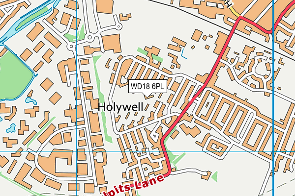 WD18 6PL map - OS VectorMap District (Ordnance Survey) WD18 6PL map - OS VectorMap District (Ordnance Survey)