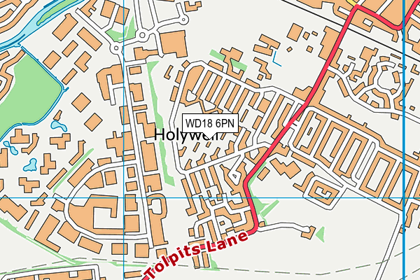 WD18 6PN map - OS VectorMap District (Ordnance Survey) WD18 6PN map - OS VectorMap District (Ordnance Survey)