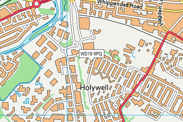 WD18 6PQ map - OS VectorMap District (Ordnance Survey) WD18 6PQ map - OS VectorMap District (Ordnance Survey)