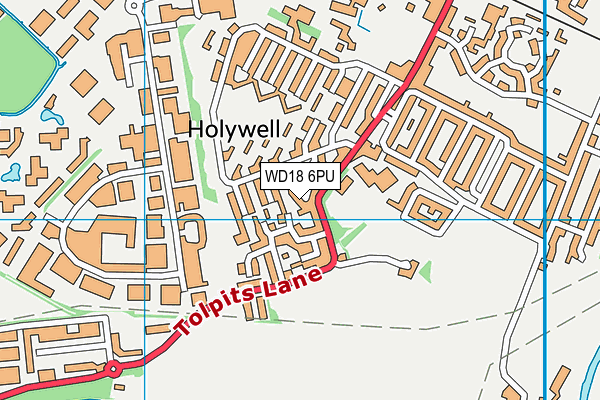 WD18 6PU map - OS VectorMap District (Ordnance Survey) WD18 6PU map - OS VectorMap District (Ordnance Survey)