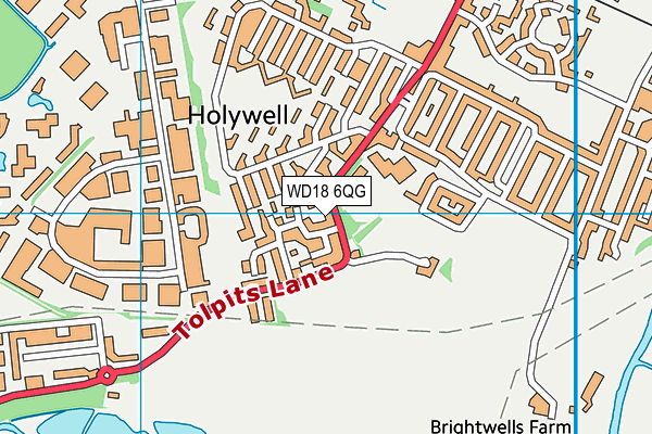 WD18 6QG map - OS VectorMap District (Ordnance Survey) WD18 6QG map - OS VectorMap District (Ordnance Survey)