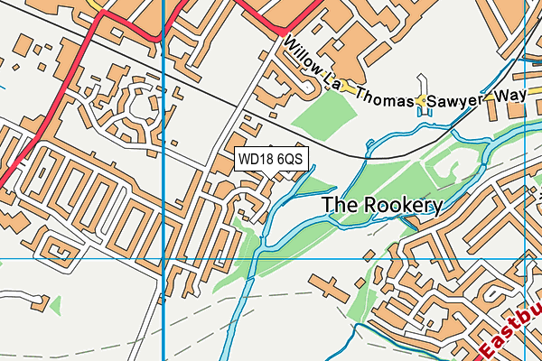 WD18 6QS map - OS VectorMap District (Ordnance Survey) WD18 6QS map - OS VectorMap District (Ordnance Survey)
