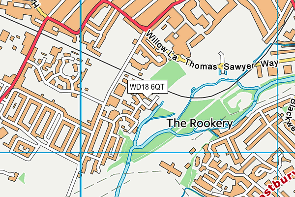 WD18 6QT map - OS VectorMap District (Ordnance Survey) WD18 6QT map - OS VectorMap District (Ordnance Survey)
