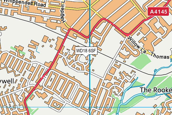 WD18 6SF map - OS VectorMap District (Ordnance Survey) WD18 6SF map - OS VectorMap District (Ordnance Survey)