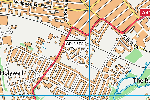 WD18 6TQ map - OS VectorMap District (Ordnance Survey) WD18 6TQ map - OS VectorMap District (Ordnance Survey)