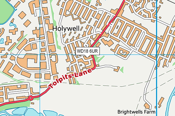 WD18 6UR map - OS VectorMap District (Ordnance Survey) WD18 6UR map - OS VectorMap District (Ordnance Survey)