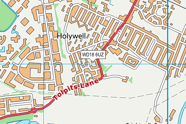 WD18 6UZ map - OS VectorMap District (Ordnance Survey) WD18 6UZ map - OS VectorMap District (Ordnance Survey)