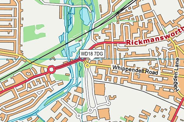WD18 7DG map - OS VectorMap District (Ordnance Survey) WD18 7DG map - OS VectorMap District (Ordnance Survey)