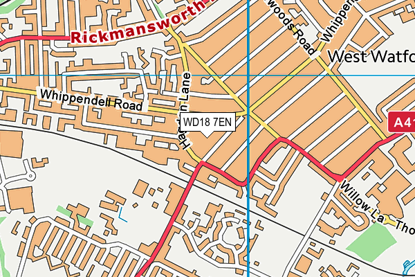 WD18 7EN map - OS VectorMap District (Ordnance Survey) WD18 7EN map - OS VectorMap District (Ordnance Survey)