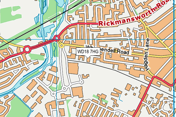 WD18 7HG map - OS VectorMap District (Ordnance Survey) WD18 7HG map - OS VectorMap District (Ordnance Survey)